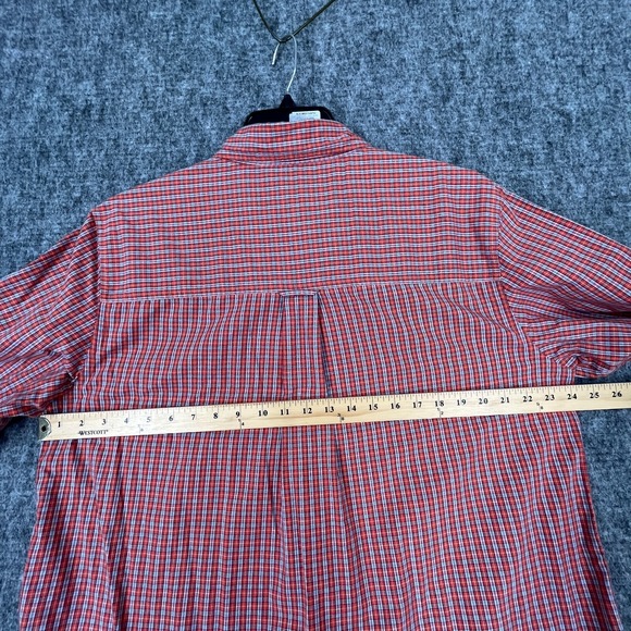 Chaps Plaid Button Down Shirt Mens Large Easy Care Workwear Preppy Business - Picture 7 of 10